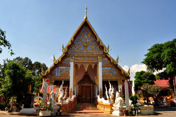 istock Temple, Wat Near Yom River, Phrae, North Thailand 1085119418