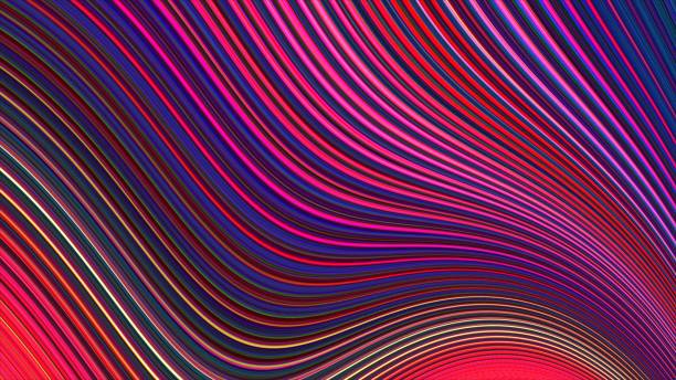 istock Bright curved stripes. Stylish geometric background. Beautiful abstract graphics. 1085122510