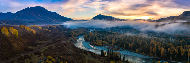 Autumn scenery of Hemu Village, Xinjiang, China