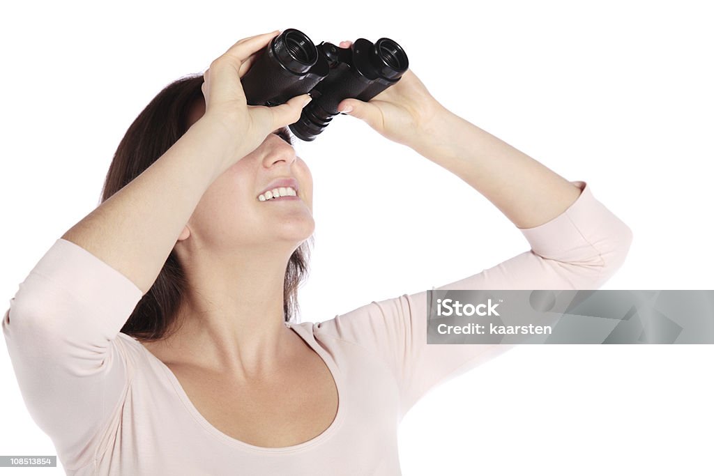 Mujer con binoculares - Foto de stock de Adulto libre de derechos