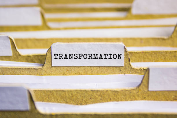 istock Transformation word on card index paper 1085139168