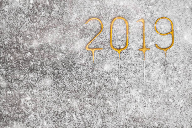 istock Christmas and new year concept have year 2019 number  border design, copy space bottom left, decorating with red gift boxes and snow flake 1085142940
