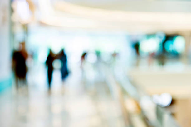 Blurred background of shopping mall.