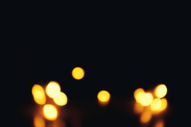 istock Defocused gold abstract christmas background. Bokeh. a little bit in corner 1085143068