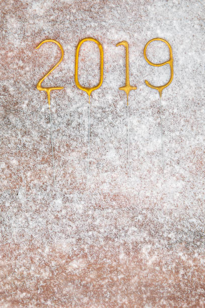 istock Christmas and new year concept have year 2019 number  border design, copy space bottom left, decorating with red gift boxes and snow flake 1085143410