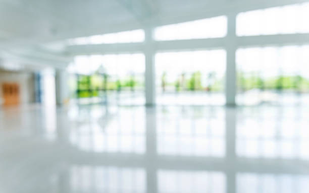 istock Blur background of empty lobby in hospital 1085144940