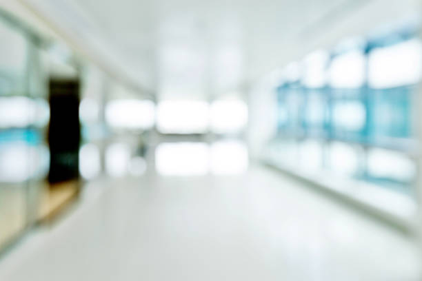 istock Blur background of empty corridor in hospital 1085145036