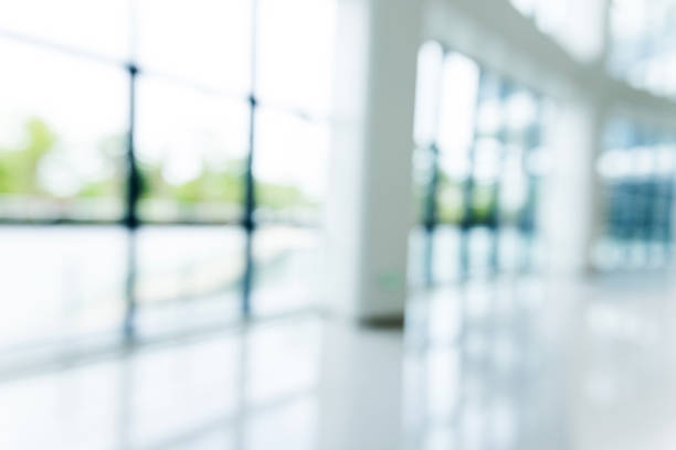 istock Blur background of empty lobby in hospital 1085145112