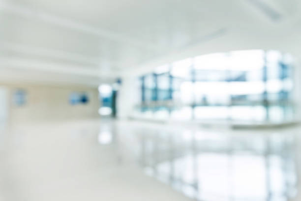 istock Blur background of empty lobby in hospital 1085145114