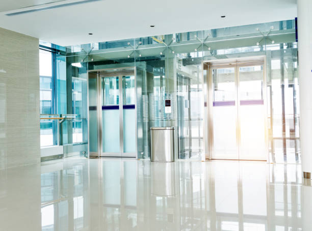 istock Glass entrance in modern building 1085146572