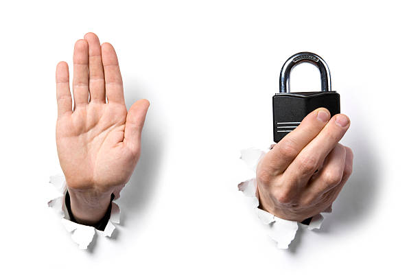 Security hands stock photo