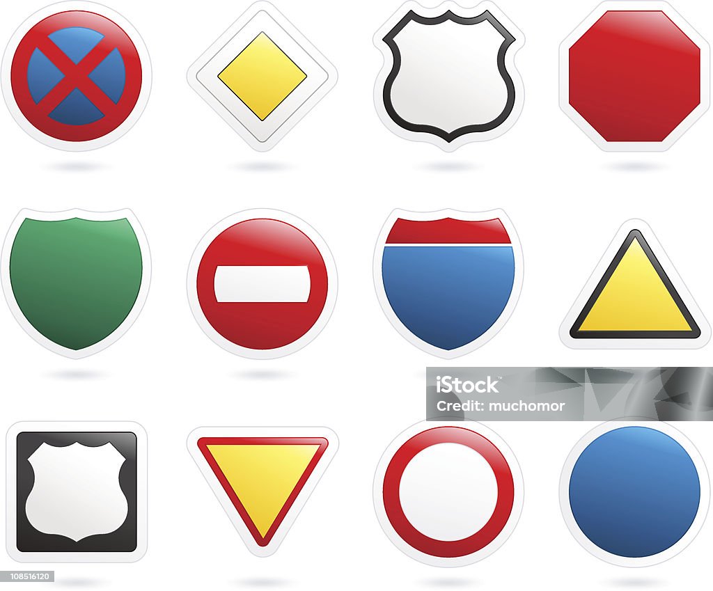 Bolha ícone Series/sinalização rodoviária - Royalty-free Símbolo de ícone arte vetorial