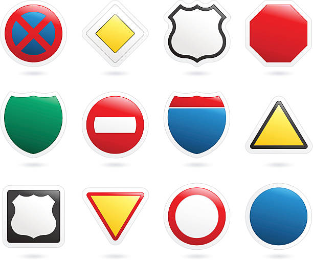 Bubble Icon Series | Road Signs Professional bubble icon series - road signs. american interstate stock illustrations