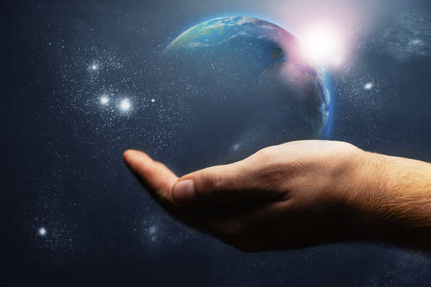 istock Whole world in hands. Mixed media . 1085162076