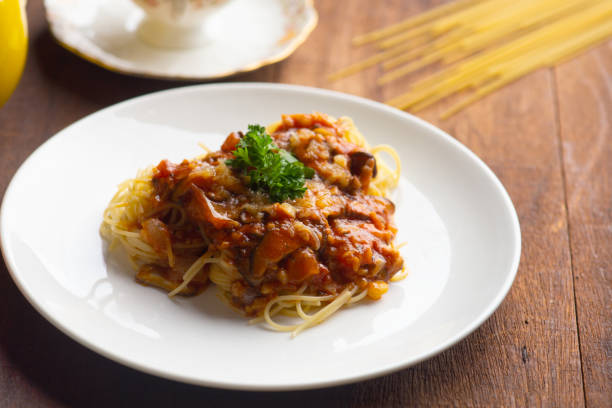istock vegetarian bolognese mushroom spaghetti 1085162770