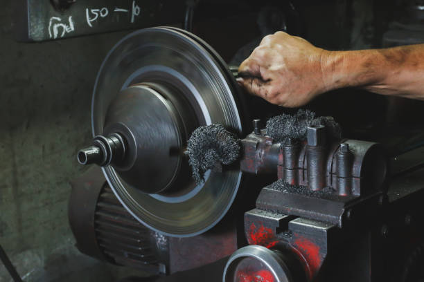 istock Hand used brake disc grinding machine . About Car Brake. 1085166526