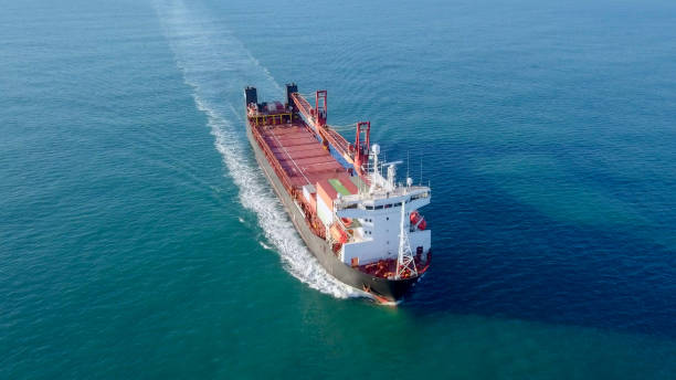 istock Large Cargo and RoRo (Roll On-Off) ship at sea 1085166720