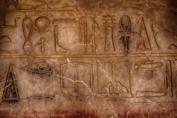 istock hierroglyph in Temple of Hatshepsut 1085172210