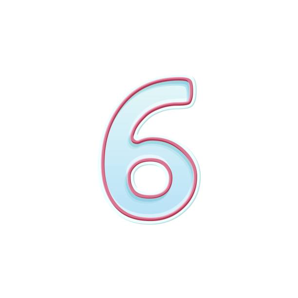 istock Candle number six. 6 symbol. Cartoon realistic vector candle number for Birthday cakes 1085175336