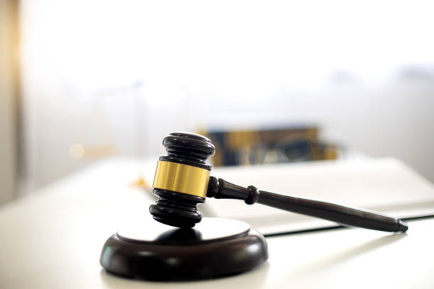 istock Judge lawyer gavel work in office 1085177422