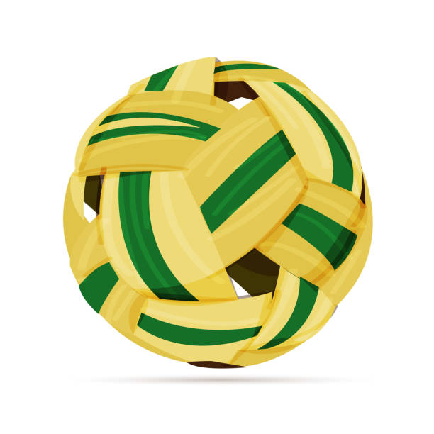 illustrations, cliparts, dessins animés et icônes de sepak takraw ball - illustration vectorielle - sepak takraw