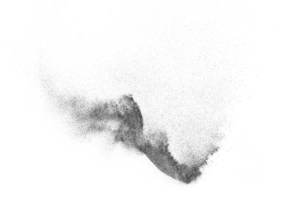 istock Freeze motion of black particles. 1085181798