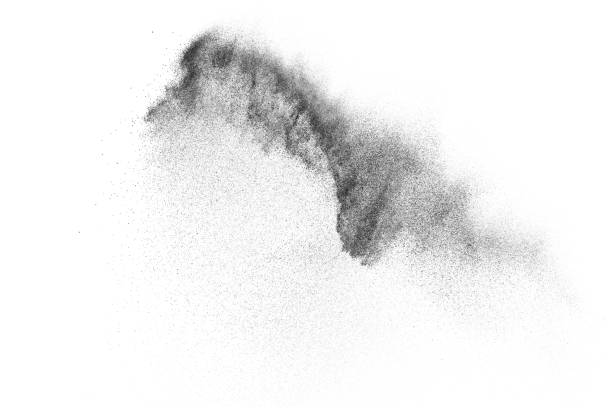 istock Freeze motion of black particles. 1085181804