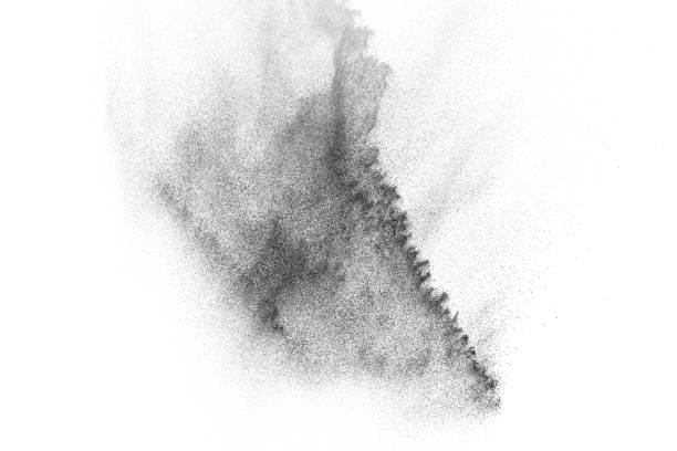 istock Freeze motion of black particles. 1085181808