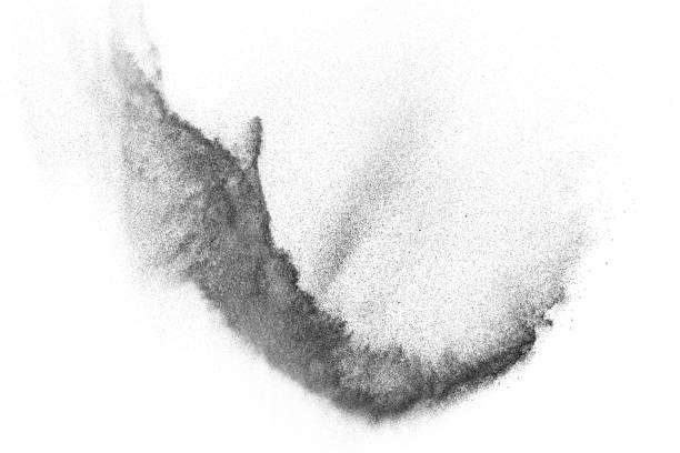 istock Freeze motion of black particles. 1085181822