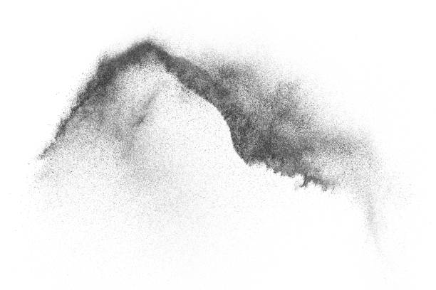 istock Freeze motion of black particles. 1085181824