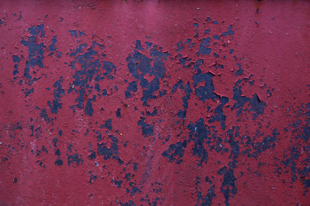 istock texture old brown sheet metal with peeling paint with corrosion 1085192678