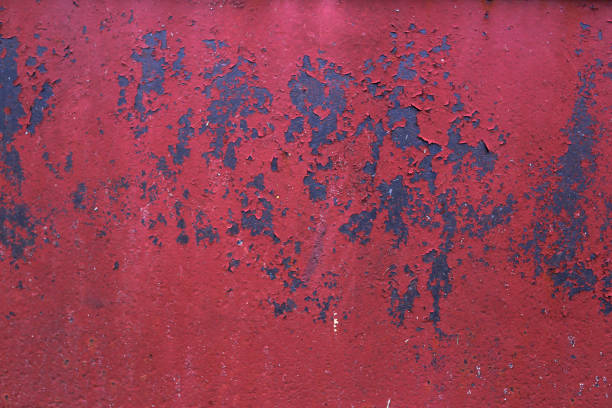 istock texture old brown sheet metal with peeling paint with corrosion 1085192784