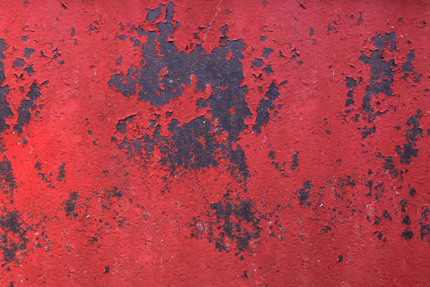 istock texture old brown sheet metal with peeling paint with corrosion 1085193722
