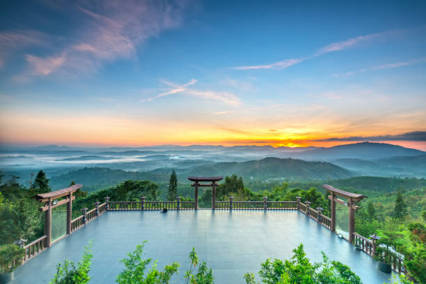 istock The magical dawn on the pagoda 1085194592