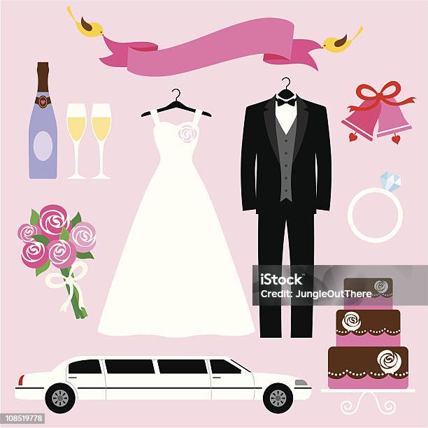 Für Hochzeit Set Stock Vektor Art und mehr Bilder von Hochzeit - Hochzeit, Glocke, Icon