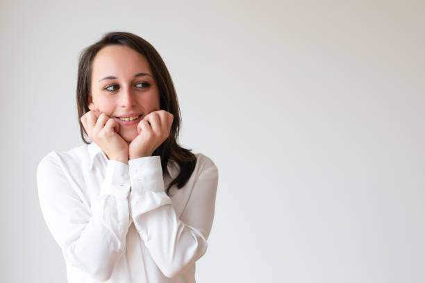 istock Excited girl studying new offer 1085204670