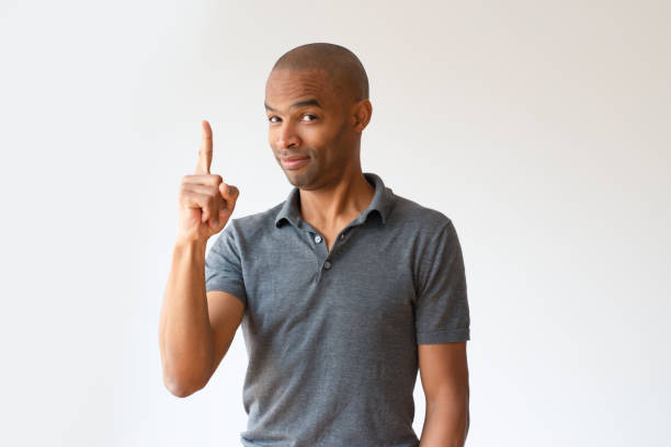 istock Positive Afro American guy having great idea 1085204702