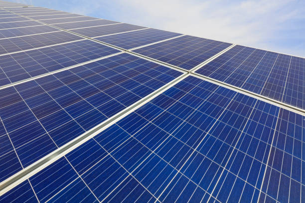 istock solar panel on the hillside, closeup of photo 1085205370