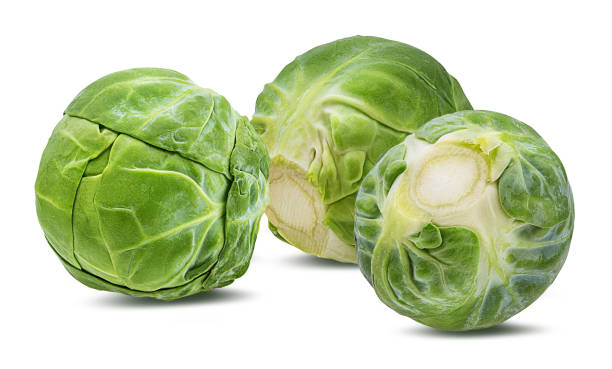 istock Brussels sprout isolated on white background with clipping path 1085211094