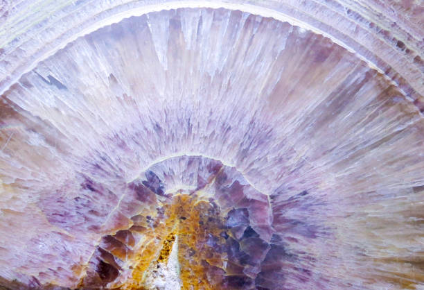 The texture of the cut stone fluorite