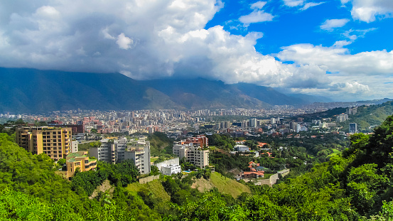Caracas, Venezuela - December 07, 2008: Panoramic View of Caracas From Valle Arriba Observation Point