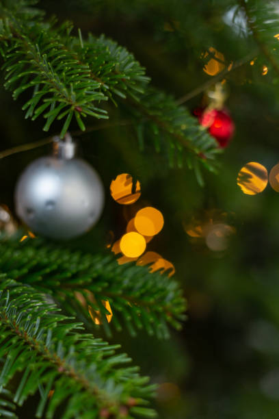 istock christmas balls on tree at market in advent 1085216604