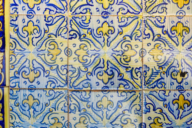 istock Great for textures Andalusia style wall Azulejos tiles background 1085220268