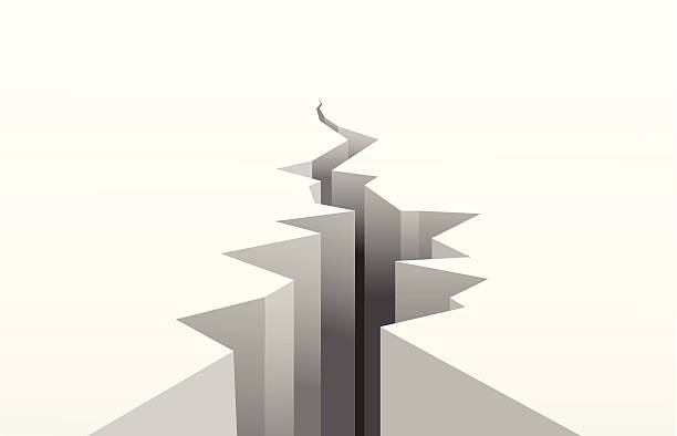 균열 인명별 표면화시킵니다 - earthquake stock illustrations