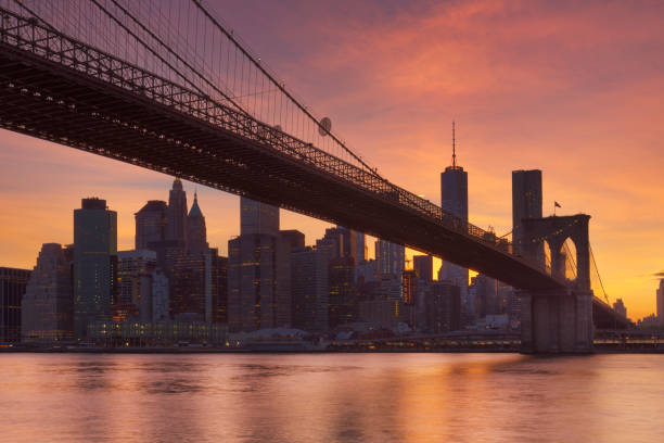 istock Brooklyn Bridge and New York City skyline at sunset 1085225836