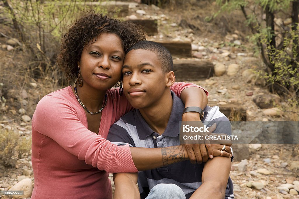 Africano-americano un padre de familia - Foto de stock de Adolescente libre de derechos