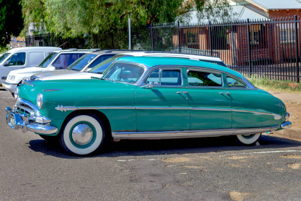 Classic car show in Kurri Kurri, Australia. Kurri Kurri , Australia - March 24, 2013: 1953 Hudson Hornet at the Nostalgia Festival and Classic Car Show at the Central Coast town of Kurri Kurri in New South Wales,Australia. hudson stock pictures, royalty-free photos & images