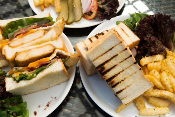 istock Club Sandwich and Chicken Burger 1085232504