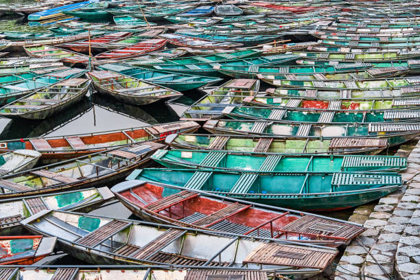istock Rowboats in Ninh Binh, Vietnam 1085243054