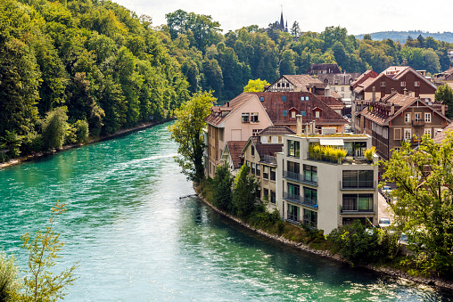 View of Old Town in Bern, Switzerland.
